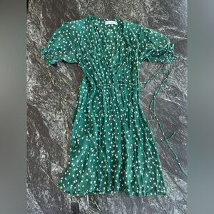 Faithfull the Brand Emerald Floral Dress